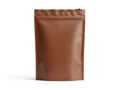 Brown stand-up pouch package isolated on white background Royalty Free Stock Photo