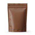 Brown stand-up pouch package isolated on white background Royalty Free Stock Photo