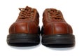 Brown steel-toe boots Royalty Free Stock Photo