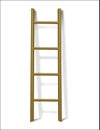 Brown 4 step lean against ladder vector illustration