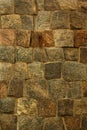 Brown stone block ancient fort wall texture background Royalty Free Stock Photo