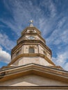 Brown Stone Steeple from Below Royalty Free Stock Photo