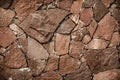 Brown stone texture, retro style. Brick wall background. Abstract rock pattern. Stone wall backgrounds. Natural pattern. Copy spac Royalty Free Stock Photo