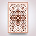 Brown Style Rug Vector Stencil On White Background Design Royalty Free Stock Photo