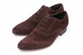 Brown suede men shoes