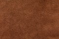 Brown suede texture background, closeup Royalty Free Stock Photo