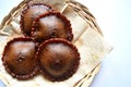 Brown sugar cake cucur is traditional manadonese food Royalty Free Stock Photo