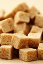 Brown sugar cubes Royalty Free Stock Photo