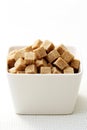 Brown sugar cubes Royalty Free Stock Photo