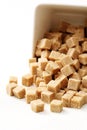 Brown sugar cubes Royalty Free Stock Photo