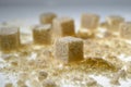 Brown sugar cubes Royalty Free Stock Photo