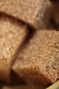 Brown sugar in cubes Royalty Free Stock Photo