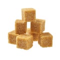 Brown sugar, a few pieces. Royalty Free Stock Photo