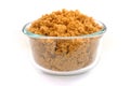 Brown Sugar in a Glass Bowl Royalty Free Stock Photo