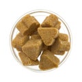 Brown sugar in a glass bowl Royalty Free Stock Photo