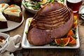 Brown sugar glazed spiral cut ham