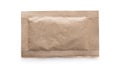Brown sugar packet on white Royalty Free Stock Photo