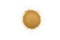 Brown sugar powder isolated on white background. Macro shot broen sugar texture isolated
