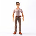 Cartoonish Male Action Figure In Uhd With Subtle Gradients And Bold Lines