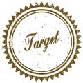 Brown TARGET grunge stamp Royalty Free Stock Photo