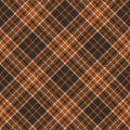 Brown tartan plaid pattern vector for autumn winter fabrics.