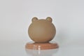 Brown Teddy Bear Head Coffee Mug Lid White Background Collectibles Toys Coffee Drinkers Cute Dolls Drinks