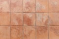 Terra cotta floor tiles outside the building pattern and background seamless