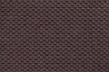 Brown textile background with checkered pattern, closeup. Structure of the fabric macro. Royalty Free Stock Photo