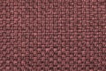 Brown textile background with checkered pattern, closeup. Structure of the fabric macro. Royalty Free Stock Photo