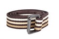 Brown textile female belt isolated