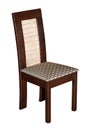 Brown textile modern chair isolated