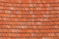 Brown  texture ceramic roof tile close up Royalty Free Stock Photo