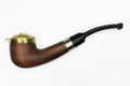 Brown tobacco pipe Royalty Free Stock Photo