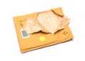 Brown torn envelope Royalty Free Stock Photo