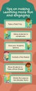 Brown and Tosca Cute Learning Tips Infographic