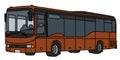 The brown touristic bus