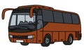 The brown touristic bus