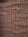 texture and background of a brown towel with a maze-like winding line pattern Royalty Free Stock Photo