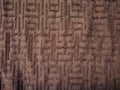 texture and background of a brown towel with a maze-like winding line pattern Royalty Free Stock Photo