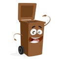 Brown trashcan clipart