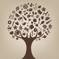 Brown Tree. Vector