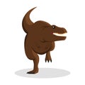 Brown Tyrannosaurus Color Illustration Design