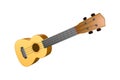 The brown ukulele guitar isolated on the white background Royalty Free Stock Photo