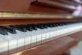 Brown upright piano key Royalty Free Stock Photo
