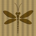 Brown vector dragonfly