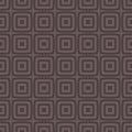 Brown vector geometric seamless pattern with rounded squares, regular grid Royalty Free Stock Photo
