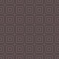 Brown vector geometric seamless pattern with rounded squares, regular grid Royalty Free Stock Photo