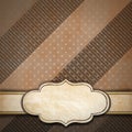 Brown Vintage Background with Label Royalty Free Stock Photo