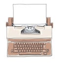 Brown Vintage Electric Typewriter Royal Academy Typewriter