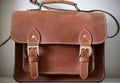 Brown Vintage leather briefcase Royalty Free Stock Photo